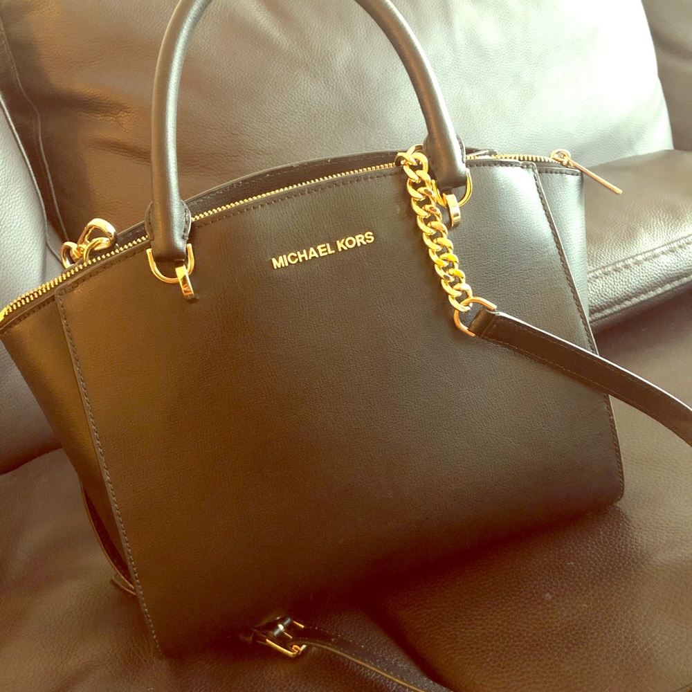 Michael Kors Women's Leather Top-Zip Satchel Bag